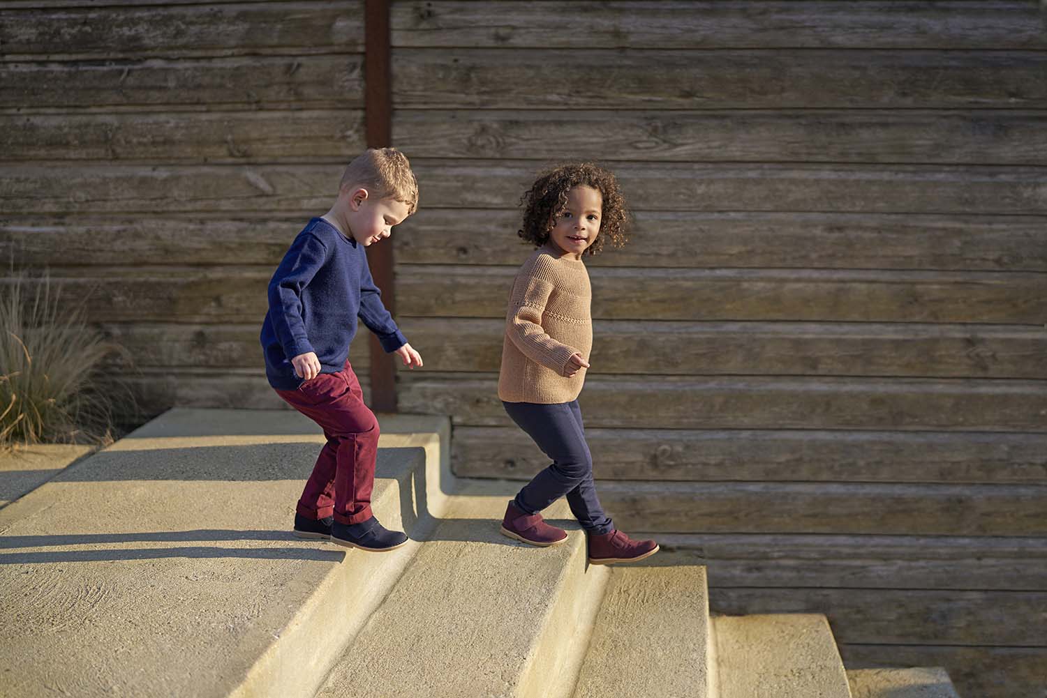 Girl & Boy on Steps